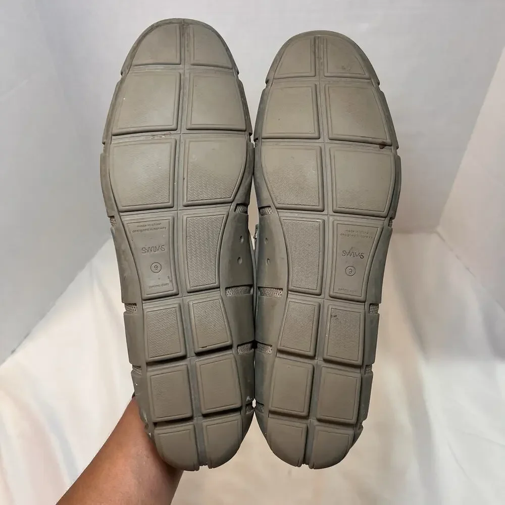 SWIMS Penny Loafers Mens Size 9 Army Green Olive Mesh Water Resistant Boat Shoes